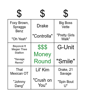 $Money Round$ V.A. Bingo Card