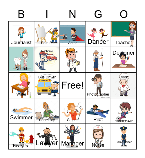 Jobs Bingo Card