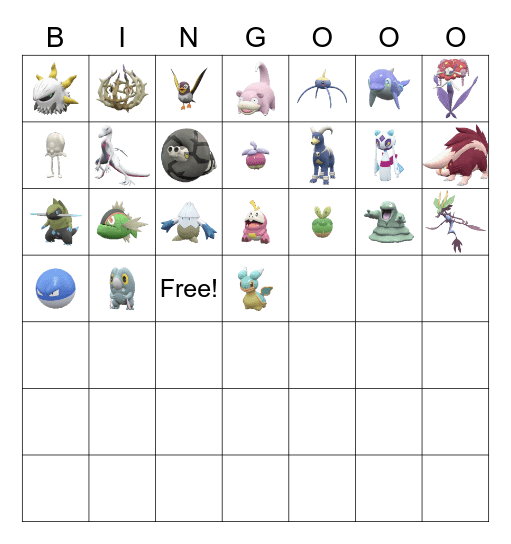 POKEMON Scarlet & Violet BINGO Card