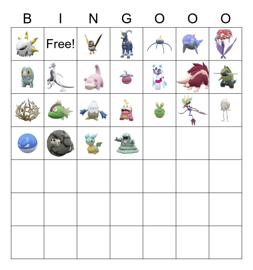 POKEMON Scarlet & Violet BINGO Card