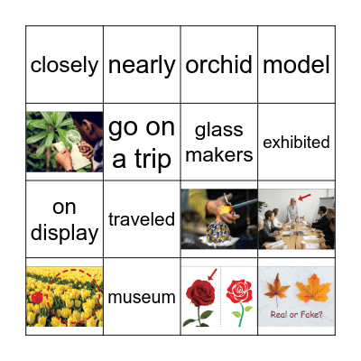The Glass Flowers Bingo Card