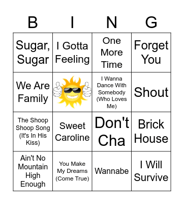 PARTY!!!! Bingo Card