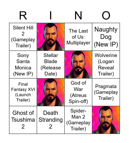 Rino Bingo Card