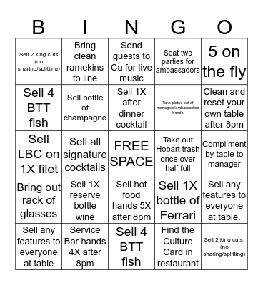 131 MAIN BINGO Card