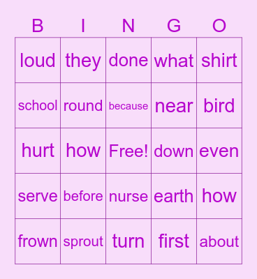 /ou/ Bingo Card
