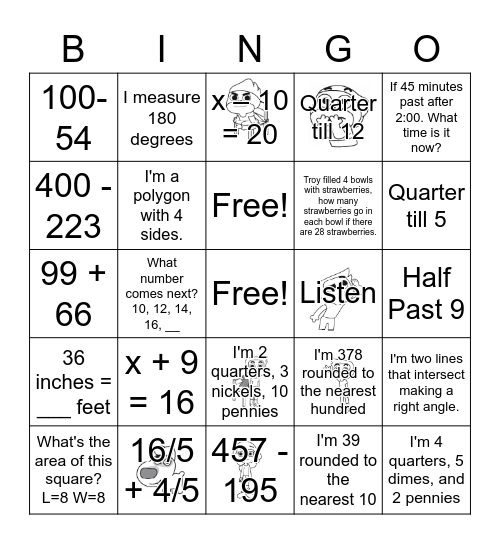 EOG  REVIEW Bingo Card