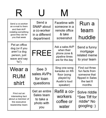 #15 Bingo Card