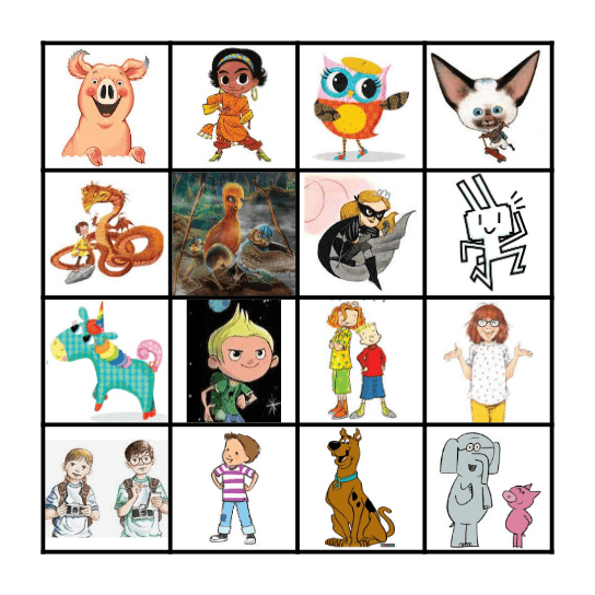 Spring Book Characters Bingo Card