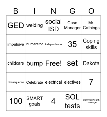 IDP Bingo Card