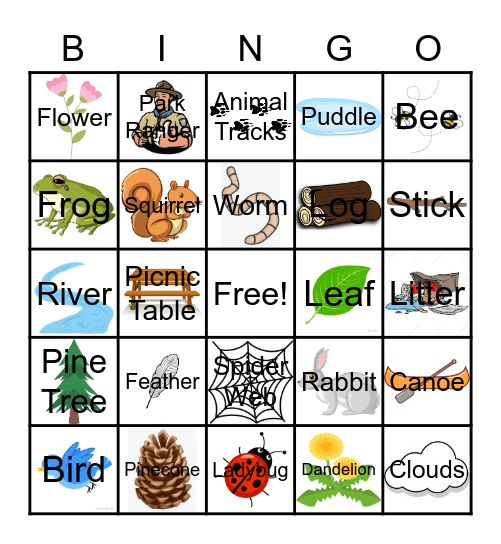 State Park Bingo Card