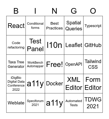 Max Bingo Card
