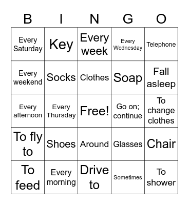 Master ASL- Unit 6 & 7 Bingo Card