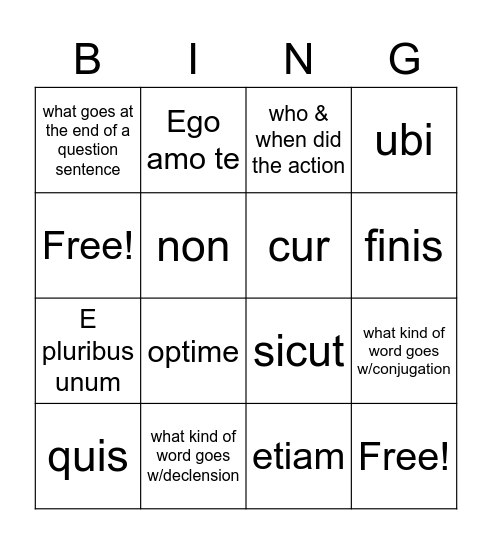 Prayer Bingo Card