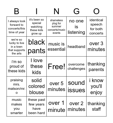 Mrs. Hiscovitch Speech Bingo! Bingo Card