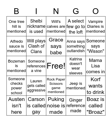 How to Offend People Bingo Card