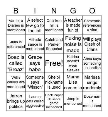 How to Offend People Bingo Card