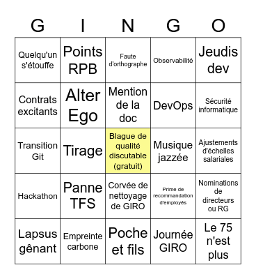 Présentation générale 18 mai 2023 Bingo Card