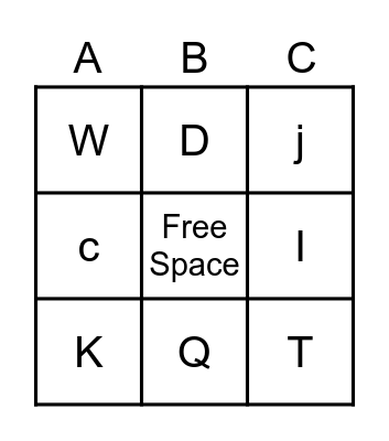 Alphabet! Bingo Card