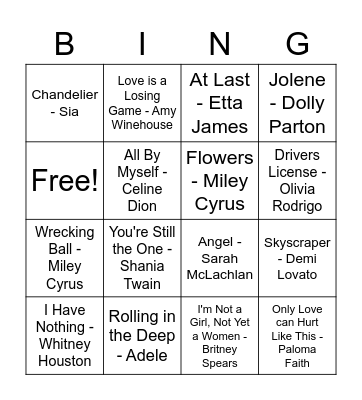 NOW Bingo Card
