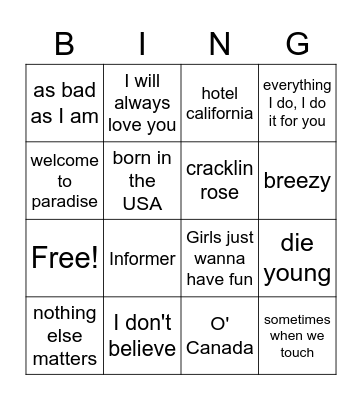roads monday favorites Bingo Card