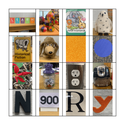 Library Scavenger Hunt Bingo Card