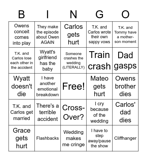 Lone-star Finale Bingo Card