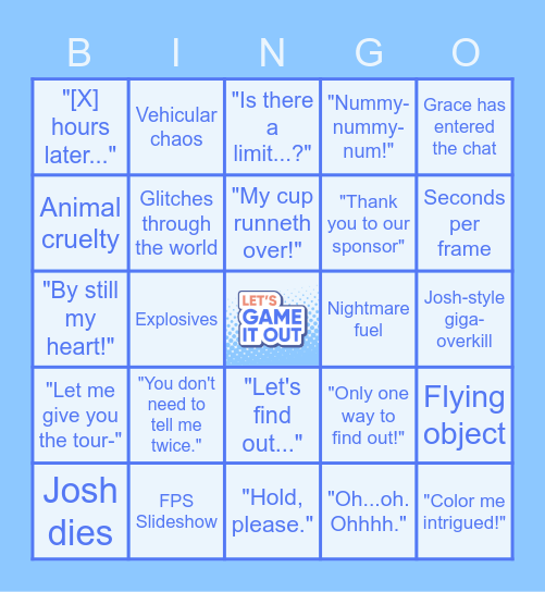 Let's Game It Out BINGO! Bingo Card