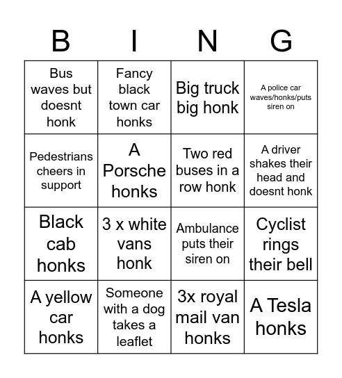 STRIKE BINGO Card