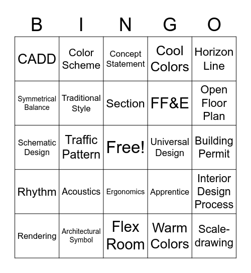 Design Review Bingo Card