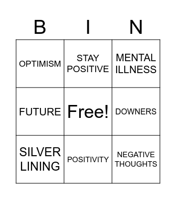 MENTAL HEALTH AWARENESS MONTH Bingo Card