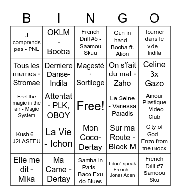 Block C Bingo Card