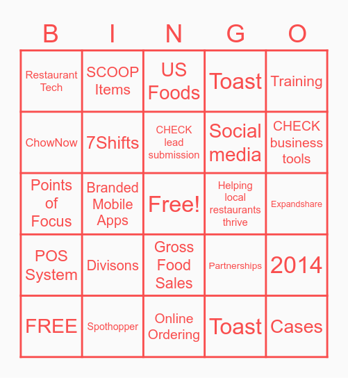 Partnership BINGO! Bingo Card