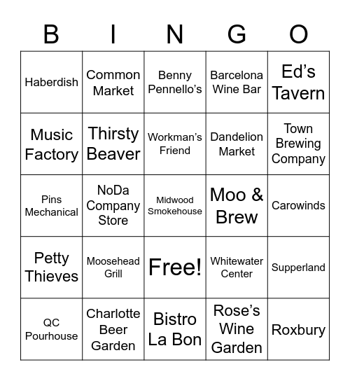 DishCourse Bingo Card