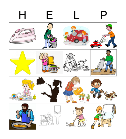 Los quehaceres Bingo Card