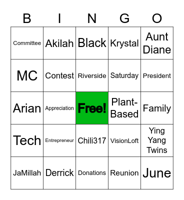 ATHS c/o 2003 "What'd You Say?" Bingo Card