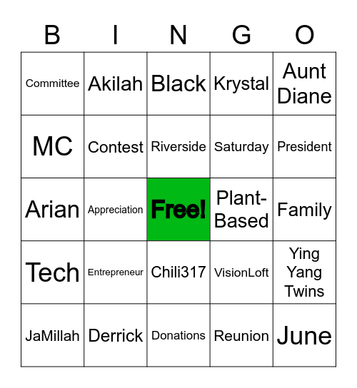 ATHS c/o 2003 "What'd You Say?" Bingo Card