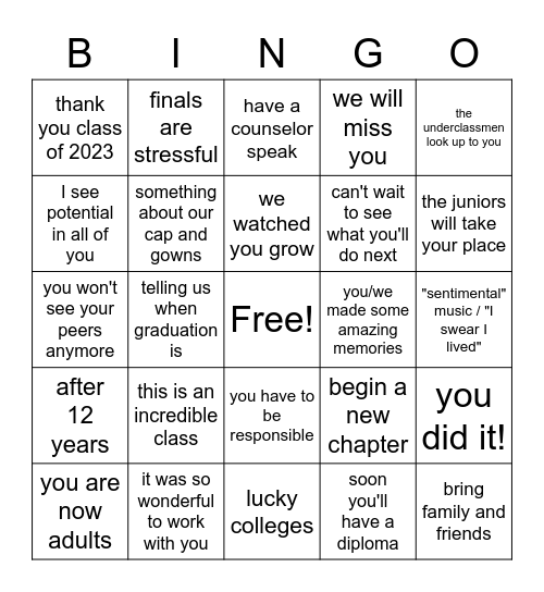 I should be working on psych Bingo Card