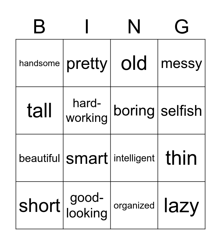 adjectives-to-talk-about-your-family-bingo-card