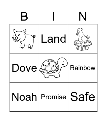 Noah's Ark Bingo Card