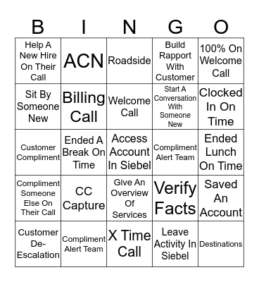 Hyundai Bingo Card