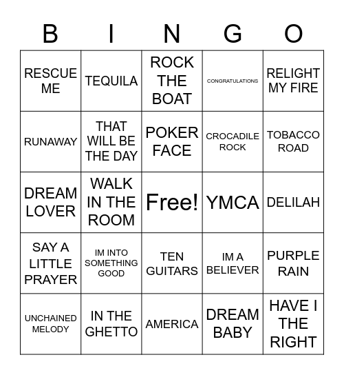 SKERRIES Bingo Card