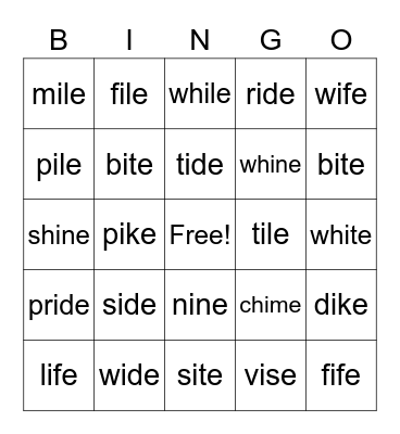 BINGO Card