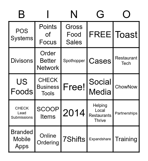 Partnerships BINGO Card