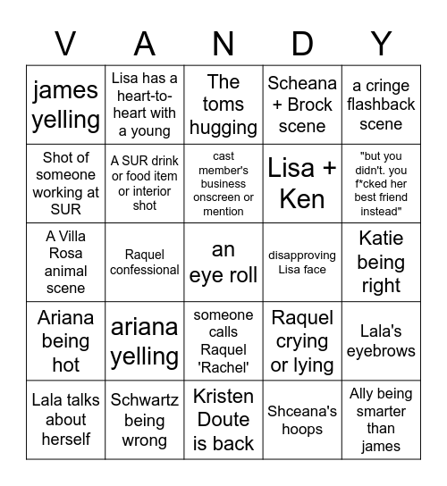 VANDERBINGO Card