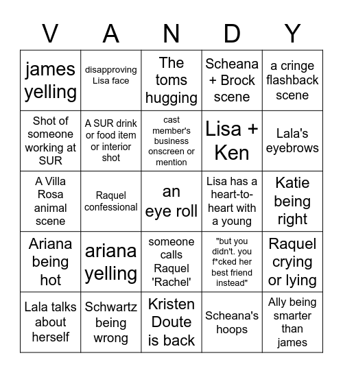 VANDERBINGO Card