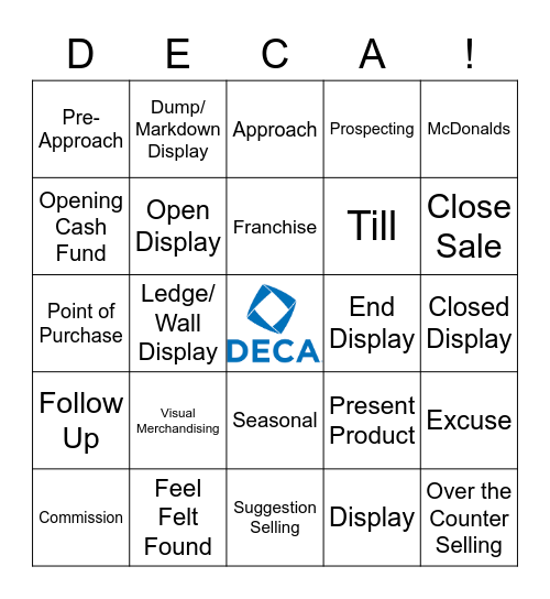 DECA BINGO Card