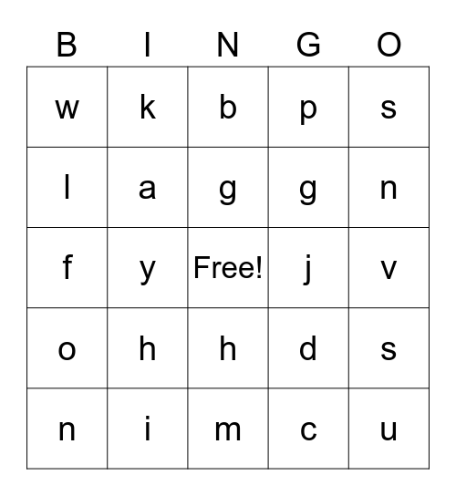 Spanish Vocab Bingo! Bingo Card