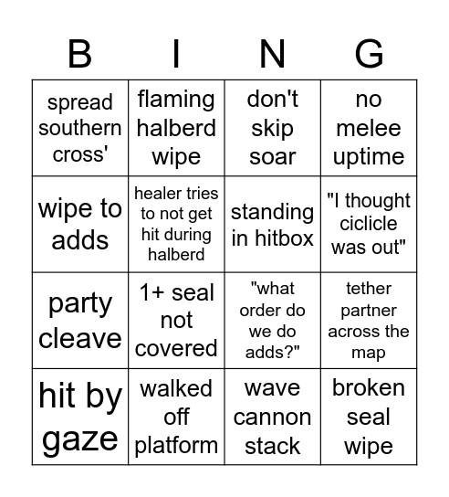 zurvan shittery Bingo Card