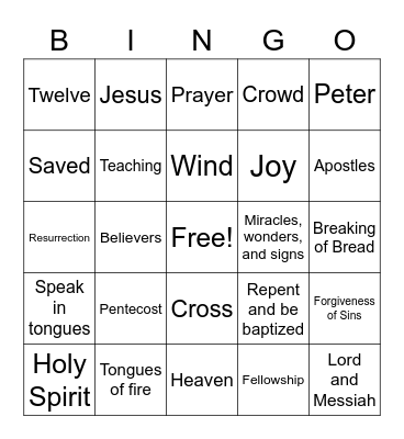 Confirmation Retreat Bingo Card