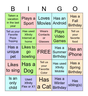 RSC New Hire BINGO - W1, D3 Bingo Card